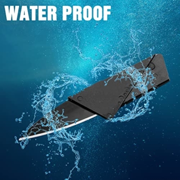 Foreverup Kreditkartenmesser, 20 Stück Mini Überlebensmesser, Scharf Kreditkartenmesser, Klein Taschenmesser für Camping, Survival, Angeln, Notfälle Geschenk für Männer - 8.6 x 5.4 x 0.2cm (Schwarz) - 5