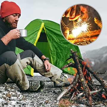 Grenhaven XXL Magnesium Feuerstift bis zu 15.000 Zündungen 10 cm Feuerstarter Feuerstein Fire Starter Flint Stone Feuerstahl Feuerzeug Jagt Fischen Camping Outdoor Survival - 7