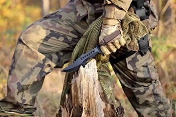 Hastaa Kampfmesser Militär Scharf - Outdoor Messer Survival mit Holster - Messer Outdoor Militär - Survival Messer mit Feuerstahl - Bushcraft Messer - 7