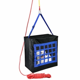 ISOP Feuerrettungsgerätetasche für Haustiere bis 25 kg - Not-Fluchttasche durch Fenster oder Balkonseil 15 m und Karabiner inklusive (Mittel) - 1