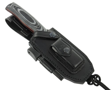 JEO-TEC Nº21 Outdoor Camping Gürtelmesser Jagdmesser Überlebensmesser Survival Bushcraft Messer - Premium Qualität - Coated Deutsche Stahl BÖHLER N690C - Lederscheide Feuerstahl Messerschärfer - 2