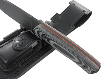 JEO-TEC Nº21 Outdoor Camping Gürtelmesser Jagdmesser Überlebensmesser Survival Bushcraft Messer - Premium Qualität - Coated Deutsche Stahl BÖHLER N690C - Lederscheide Feuerstahl Messerschärfer - 4