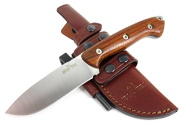 JEO-TEC Nº31 Premium Qualität - Professionell Überlebensmesser, Gürtelmesser, Outdoormesser, Survival Messer, Jagdmesser. Stahl MOVA-58. Lederscheide + Feuerstahl - 1