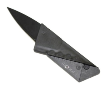 Kreditkarten-Messer schwarz Faltmesser Klappmesser Camping-Messer Taschenmesser Messer Marke PRECORN - 4