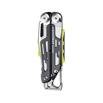 LEATHERMAN - Signal, Multi-Tool für den Outdoor-Einsatz, mit Feuerstein, Klingenschärfer und Signalpfeife, Grau mit Nylon Holster - 2