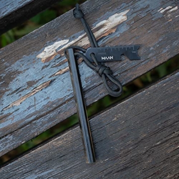 MAAN Fire Steel Powerful- Weicher Magnesium Feuerstarter XXL - Extrem starker und heißer Funke - Feuerstein für Bushcraft, Survival, Outdoor - Ihr Perfekter EDC FS-01 - 4