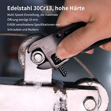 Multitool Werkzeug, NexTool 9-IN-1 Präzise Skala Schraubenschlüssel Zange Messer Holzsäge 2 Schraubendreher-Bits Multitool , Outdoor Camping Tool Camping Zubehör Klettern Angeln mit Nylontasche - 4