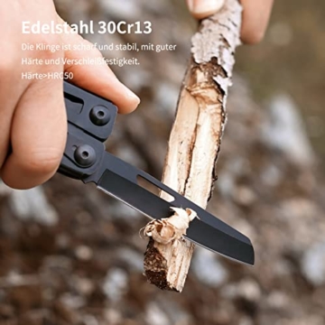 Multitool Werkzeug, NexTool 9-IN-1 Präzise Skala Schraubenschlüssel Zange Messer Holzsäge 2 Schraubendreher-Bits Multitool , Outdoor Camping Tool Camping Zubehör Klettern Angeln mit Nylontasche - 5