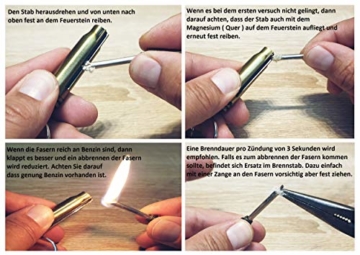 NITROcs Survival Streichholz in Patronen Design/Schlüsselanhänger - dauer Feuer - Taktisches Feuerzeug - 7