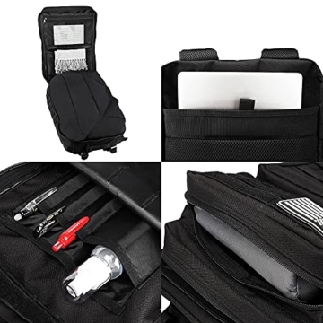 Oreunik Militär Rucksack Herren,45L Wasserdicht Taktischer Bundeswehr Rucksack Notfallrucksack Survival Backpacker Rucksack für Wandern im Freien Trekking Camping Wandern Angel Reise Arbeit(Schwarze) - 4
