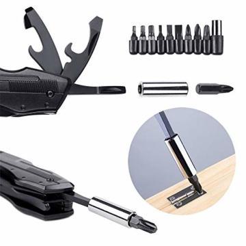ORSIFOW Multifunktion Taschenmesser,13 in 1 Taschenwerkzeug Multitool mit Zange Klappmesser Dosenöffner Schraubendrehe für outdoor Camping,Wandern | Inklusive EDC Kreditkarten Messer - 4