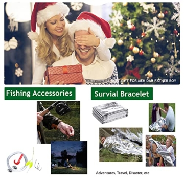 Survival Kit 21 in 1, Notfall Ausrüstung Outdoor, Survival Set, Professionelle Überlebensausrüstung Multifunktional Outdoor Kit für Reiseabenteuer, Wandern, Camping, Outdoor-Abenteuer - 7