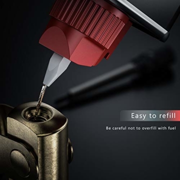 VVAY Metall Streichholz Benzin Feuerzeug, Feuerstarter mit Schlüsselanhänger, Outdoor Survival Nachfüllbar Feueranzünder Feuerstahl (Versand ohne Benzin) - 6