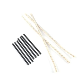 WallEgo Ewiges Streichholz feuerzeuge Zubehör, 3 x Ersatzdochte, 7 x Feuerstein Feuerstahl Starterstäbe, 1 x 3 ml Kleber - 1