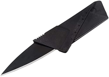 WholeFire 20 Pack Kreditkartenmesser, Kreditkartenformat Klappmesser Faltmesser, Outdoor Edelstahl Griff Taschenmesser Mini Überlebensmesser Schwarz - 5
