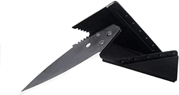 WholeFire 20 Pack Kreditkartenmesser, Kreditkartenformat Klappmesser Faltmesser, Outdoor Edelstahl Griff Taschenmesser Mini Überlebensmesser Schwarz - 6