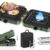 2-Flammig Campingkocher Gas Faltbar, Camping Gaskocher Herd mit Zünder & Tragetasche für Outdoor-Kochen, Campingplatz, Gartenparty, Grillabend, Picknick, Festival-Camping, Vanlife (ohne Grillplatte) - 1