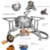 AUTOPkio Campingkocher 3500W, Winddicht Gas Campingkocher mit Piezozündung Faltbar Gaskocher Gasbrenner mit Adapter Gasherd für Outdoor Picknick Trekking Hiking Wandern - 2