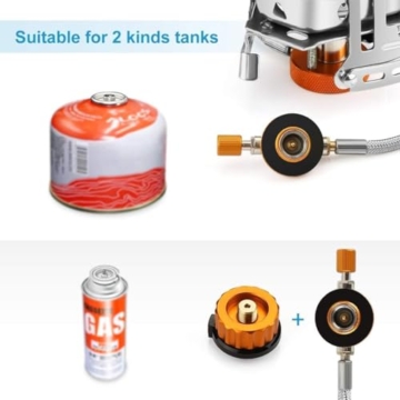 Awroutdoor Gas Campingkocher 3500W, Gaskocher Mit Piezozündung Winddicht, Camping Kocher Klein Tragbar Faltbar, Gasbrenner, Camping Gas Stove Mit Adapter Für Outdoor Picknick Trekking Wandern - 5