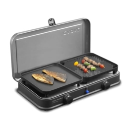 CADAC - 2-Cook Grill Deluxe - Tischgrill - 50mBar - Campinggrill - Für draußen grillen - Stahl - Aluminium - Kunststoff - Gas Barbecue - 1