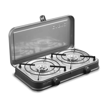 CADAC - 2-Cook Grill Deluxe - Tischgrill - 50mBar - Campinggrill - Für draußen grillen - Stahl - Aluminium - Kunststoff - Gas Barbecue - 7