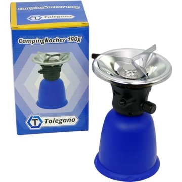 CAMPLORA Gaskocher mit 5 Gaskartuschen und Piezozündung für Stechgaskartuschen 190g EN417, Camping kocher gas, Campingkocher mit Gaskartusche 1 flammig mini gas stove, Gaskocher, Gasherd,stove - 6