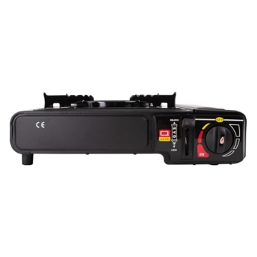 CampSup Campingkocher 2in1 Gas Set – Gaskocher mit Piezozündung, 2500 W, für Kartusche & Gasflasche, inkl. 4 x Gaskartusche 393 ml/220 g (MSF-1a), Tragekoffer & Windschutz - 5