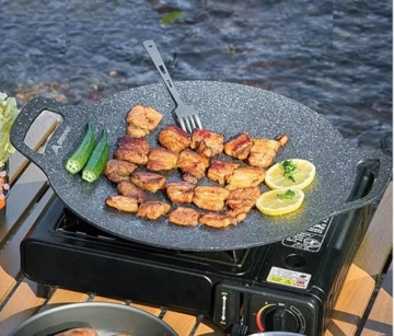 CampSup Campingkocher 2in1 Gas – Tragbarer Gaskocher mit Piezozündung, 2500 W Leistung, für Kartusche & Gasflasche, inkl. Tragekoffer & Windschutz – Outdoor, Camping, Angeln, Trekking - 5