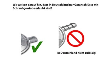 Gaskocher Campingkocher 3-flammig Gasherd 50 mbar mit Gasschlauch 100 cm und Gasregler 50 mbar - 6
