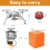 Herbst Campingkocher 3500W mit Piezozündung Faltbar Klein Camping Kocher Winddicht Gaskocher Camping Gas Stove mit Adapter Gas Gasherd für Outdoor Picknick Trekking Wandern Hiking (Silber) - 2