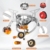 Herbst Campingkocher 3500W mit Piezozündung Faltbar Klein Camping Kocher Winddicht Gaskocher Camping Gas Stove mit Adapter Gas Gasherd für Outdoor Picknick Trekking Wandern Hiking (Silber) - 3