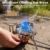 Herbst Campingkocher 3500W mit Piezozündung Faltbar Klein Camping Kocher Winddicht Gaskocher Camping Gas Stove mit Adapter Gas Gasherd für Outdoor Picknick Trekking Wandern Hiking (Silber) - 4