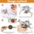 Herbst Campingkocher 3500W mit Piezozündung Faltbar Klein Camping Kocher Winddicht Gaskocher Camping Gas Stove mit Adapter Gas Gasherd für Outdoor Picknick Trekking Wandern Hiking (Silber) - 6