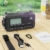 Kurbelradio mit Solar & 12000mAh Powerbank | AM/FM/SW Notfallradio, USB-C Handyladung, SOS-Alarm, Taschenlampe & Leselampe | Radio mit Weltempfänger | Wasserdicht, Tragbar für Camping, Outdoor,Schwarz - 8