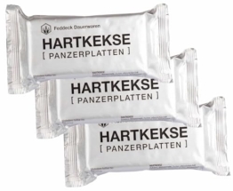 n. v. 3 mal Hartkekse (Panzerplatten), aus original Bundeswehr Produktion | 3 x 125g - 1