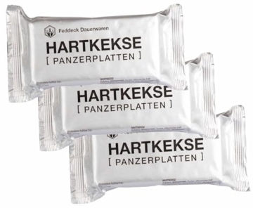 n. v. 3 mal Hartkekse (Panzerplatten), aus original Bundeswehr Produktion | 3 x 125g - 1