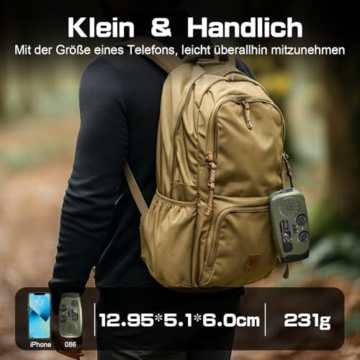 Notfall Kurbel Radio, 2000mAh/7400mWh Akku Kurbelradio Solar Batterie Power Bank USB AM/FM Radio mit SOS-Alarm Taschenlampe, 3-Wege-Laden Notfallradio, Innen Außen Camping Klein Taschenradio - 6
