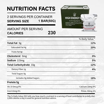 Notfall-Nahrungsrationen Fertigmahlzeit, lange Haltbarkeit 18400 Kalorien Survival Tabs Perfekt für Camping, Wandern, Armee Outdoor-Katastrophe, Wheat-4kg - 6