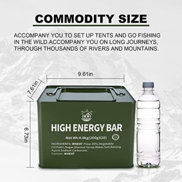 Notfall-Nahrungsrationen Fertigmahlzeit, lange Haltbarkeit 18400 Kalorien Survival Tabs Perfekt für Camping, Wandern, Armee Outdoor-Katastrophe, Wheat-4kg - 7