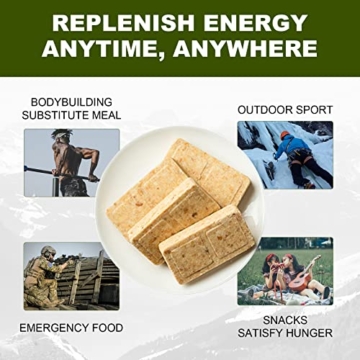 Notfall-Nahrungsrationen Fertigmahlzeit, lange Haltbarkeit 19000 Kalorien Survival Tabs Perfekt für Camping, Wandern, Armee Outdoor-Katastrophe, 20 Pack mit Dose - 7