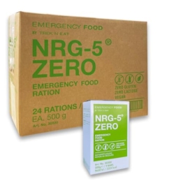 NRG 5 ZERO Emergency Food Prepper Notfallnahrung 24x500g MRE - Survival Nahrung Notnahrung für 24 Tage - Notration Glutenfrei Lactose-frei Vegan - Langzeitnahrung kompakt & nährstoffreich Notvorrat - 1