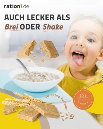 ration1 High Energy Bar, 60g POW-R1® Energieriegel, vegan & laktosefrei, Energie Riegel lange haltbar, Survival Kit & Notfallnahrung, Überlebenspaket Essen, Emergency Food, Trekking Outdoor Snack - 6