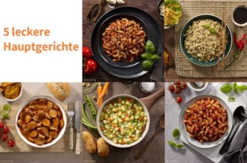 ration1 Notration Fertigessen, Emergency Food 10 Jahre haltbar, Nudeln, Currywurst, Kartoffeln, Hähnchen Curry, Brot, Gouda, Aufstrich Erdbeere, Notfallnahrung, Outdoor, Camping, Trekking, Survival - 5