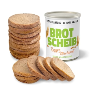 ration1 Probierpaket Brot und Kuchen, 8er Pack 10 Jahre haltbar, 4x Roggenmischbrot 350g, 4x Zitronenkuchen 360g, Dosenbrot und Dosenkuchen Vorratspackung für Wandern, Camping, als Notfallnahrung - 4