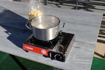 ROTHENBERGER Industrial Campingkocher PREMIUM inkl. 4 Gaskartuschen | inkl. Tragekoffer | 1-flammig Gaskocher Camping Gas Kocher Kartusche | für Töpfe 12-26 cm - 2