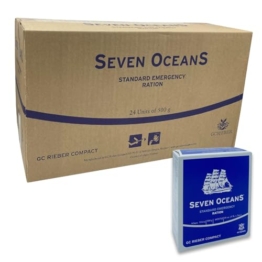 Seven Oceans Energieriegel Outdoor Bar Notfallnahrung - 24-Tages Vorrat für 1 Erwachsenen - Lang haltbare, kompakte und nährstoffreiche Überlebensnahrung für Krisensituationen - 1