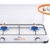 SMH LINE® Gaskocher Campingkocher 2 flammig inkl. Schlauch und Regler 50 mbar Gas Propangas 4,4 KW Kochfeld Camping Gasflasche Herd Outdoor Kocher Tischkocher XL - 2
