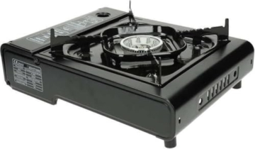 SMHLINE® Campingkocher Gaskocher Set inkl. 4x Gaskartuschen 227g Butan Gas Camping Herd Outdoor Tischgrill 1 flammig Piezozündung Tragekoffer - 7