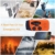 Solar Radio, Tragbar Kurbelradio Dynamo Radio mit AM/FM, Notfall Radio mit Kurbel, 2000mAh Wiederaufladbare Powerbank,LED Taschenlampe,USB-Handy-Lader für Camping Ourdoor orangefarben - 3