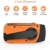 Solar Radio, Tragbar Kurbelradio Dynamo Radio mit AM/FM, Notfall Radio mit Kurbel, 2000mAh Wiederaufladbare Powerbank,LED Taschenlampe,USB-Handy-Lader für Camping Ourdoor orangefarben - 7